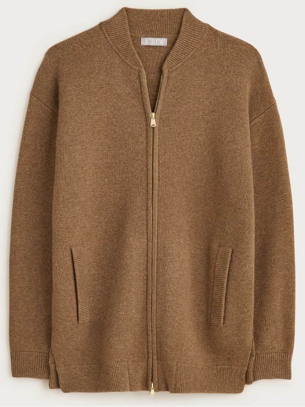 JCrew camel wool bomber jacket